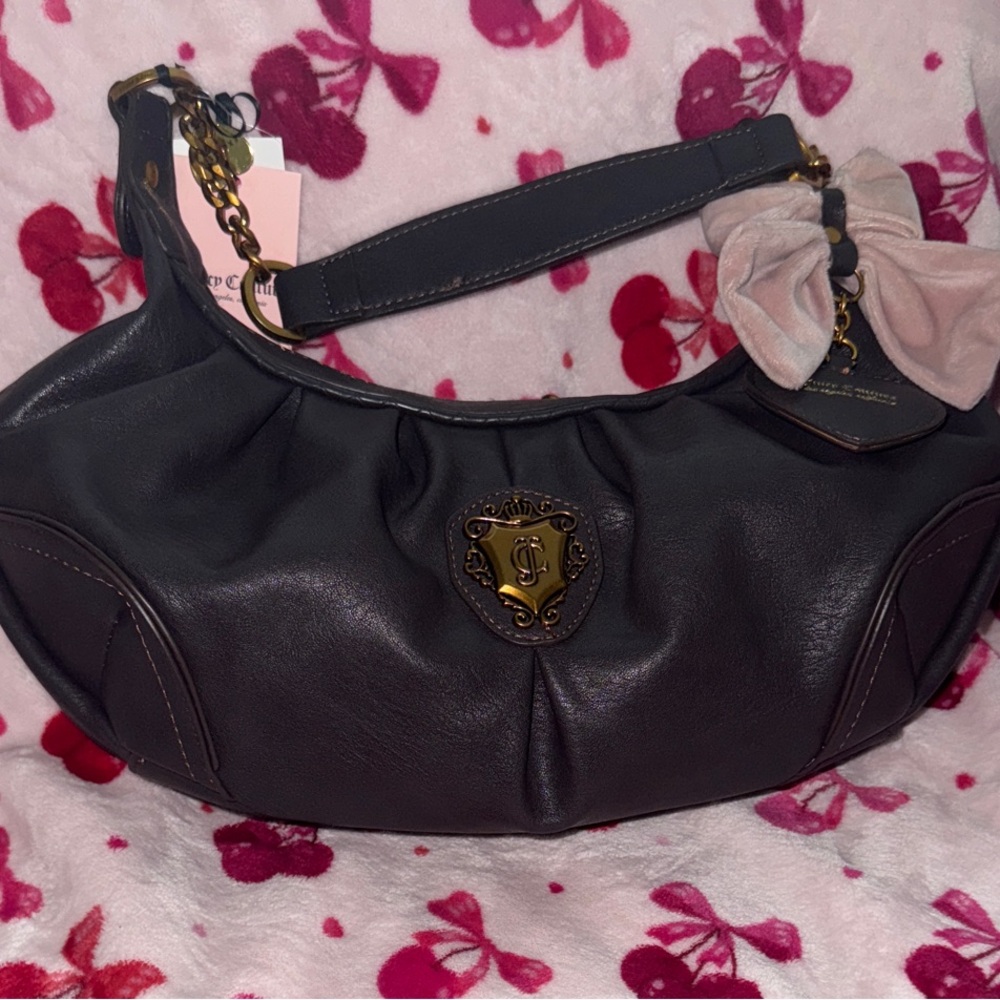 Juicy Couture Black Leather Hobo Bag